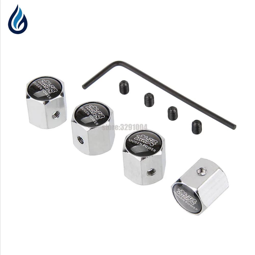 Car Styling Anti Theft Tire Valve Caps For Mugen Logo For Honda Accord