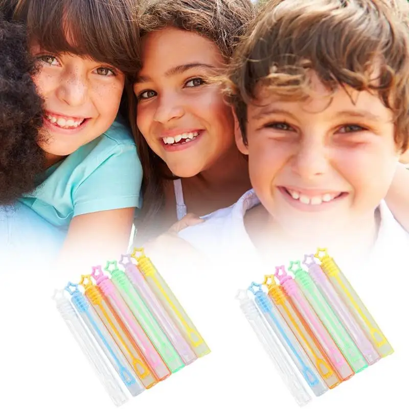 

1/7/12/24/28pcs Empty Bubble Soap Bottles Star Bubble Tube Empty Bottle Kids Outdoor Bubble Toys Birthday Party Decoration Gifts