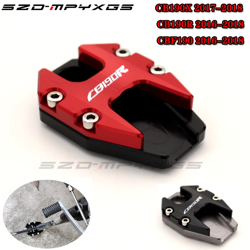 

For HONDA CB190X 2017-2018 ,CB190R 2016-2018, CBF190 Motorcycle Accessories Side Kickstand Stand Extension Support Plate pad