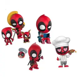 Marvel Дэдпул фигурки в Стиле косплей Q Ver Bobble голова куклы 6-12 см