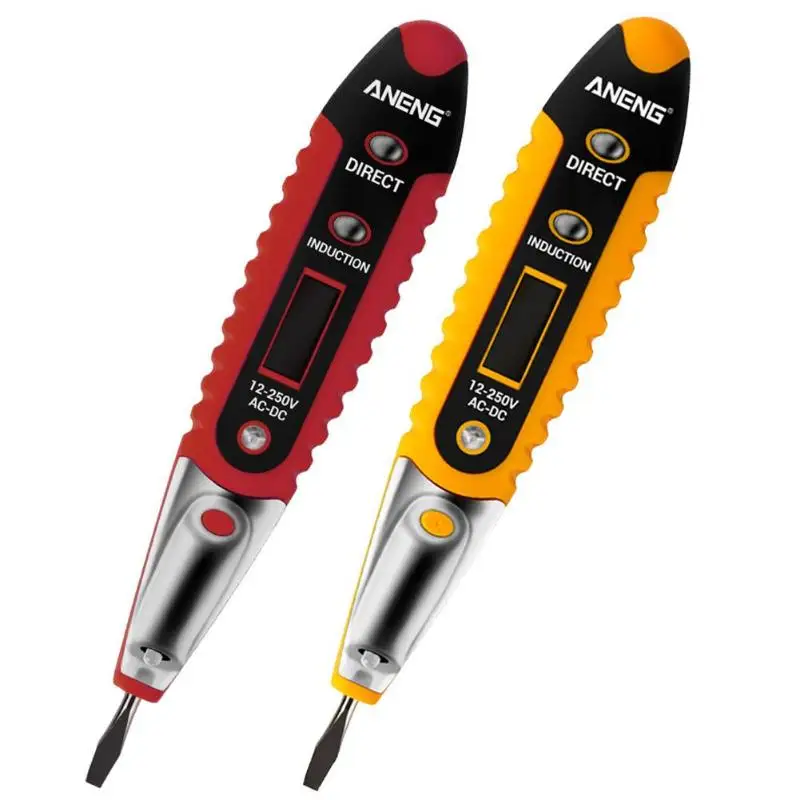 

Digital Test Pencil Multifunction AC/DC 12-250V LCD Display Voltage Detector Tester Screwdriver Pen for Electrician Testing Tool