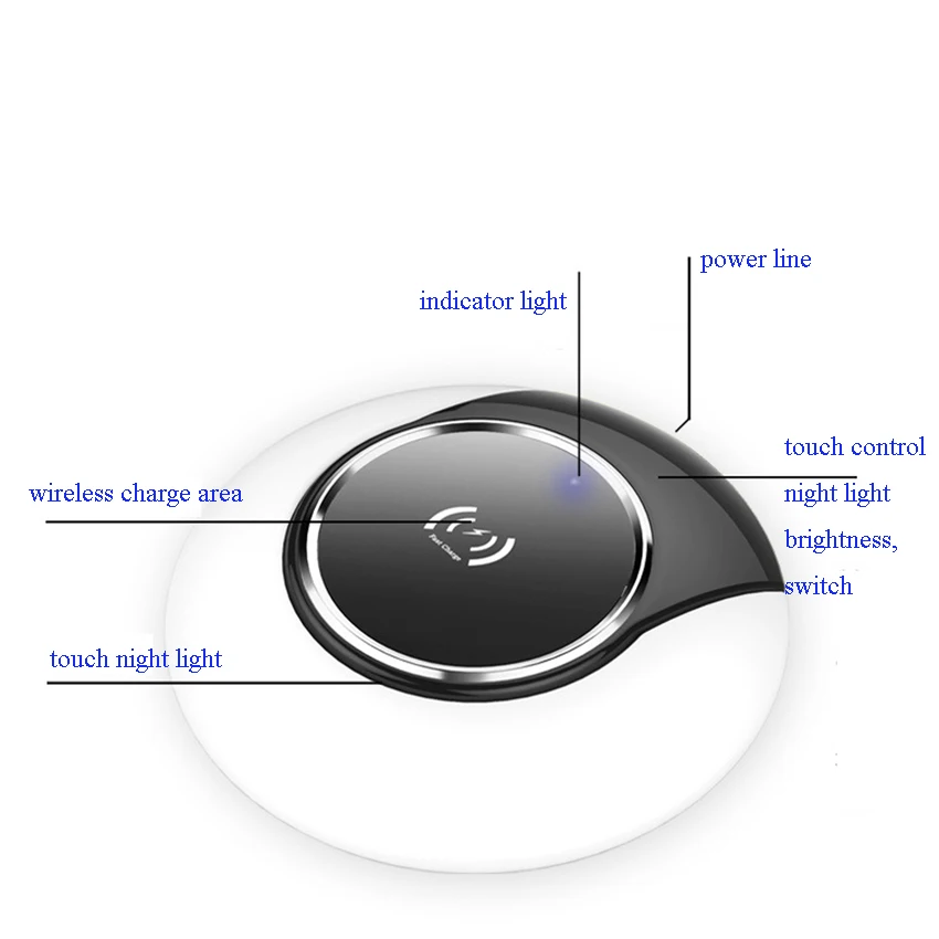 08LED Night Light Wireless Charger