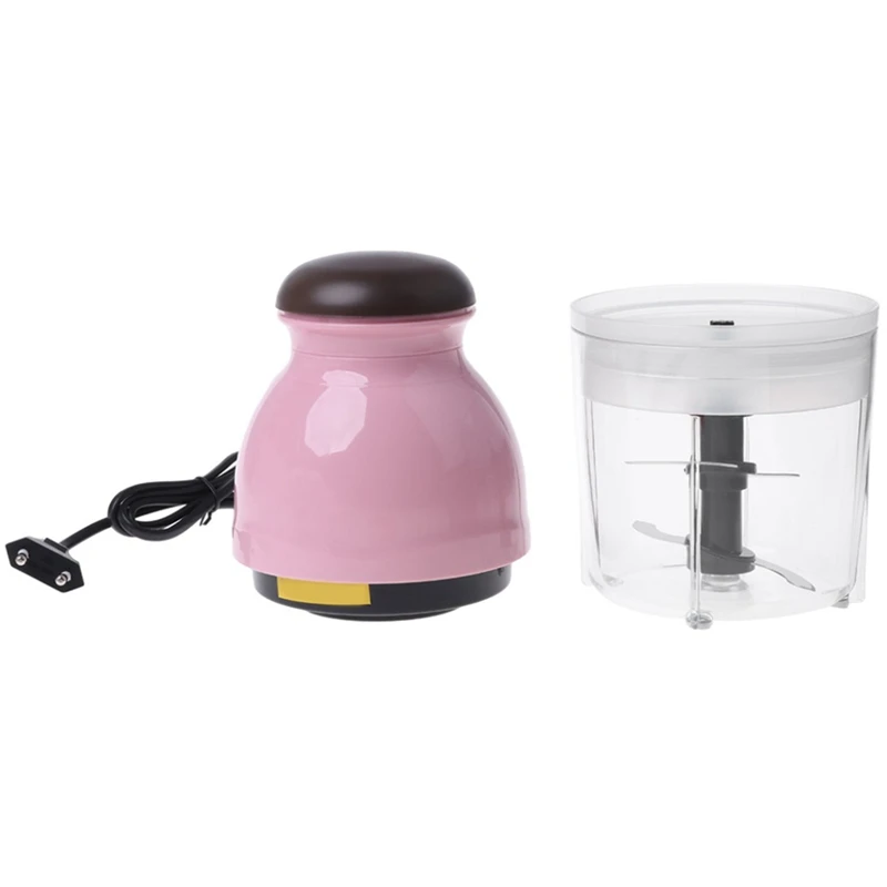 300W Eu Plug Mini Electric Meat Grinder Food Processor Vegetable Fruit Blender Chopper 600Ml-Eu Plug