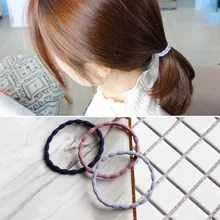 1 шт. глава Веревка Девушка простые волосы основа для резинки для волос волосы кольцо резинка для хвоста группа кожаный Tiara аксессуары для волос G0502