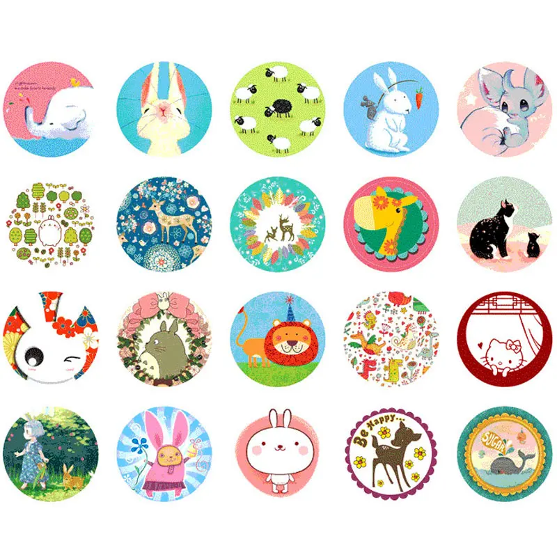 38 PCS Kawaii Stickers Scrapbooking Handbook Cards Home Descoration