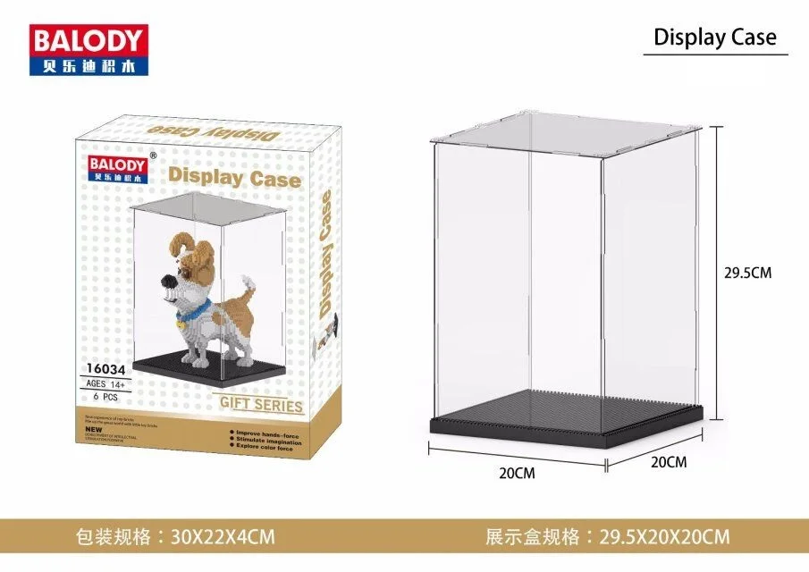 

Balody Blocks Big size Display case for Auction Figures Hold Box for building Plastic blocks acrylic dustproof Case toys 16034