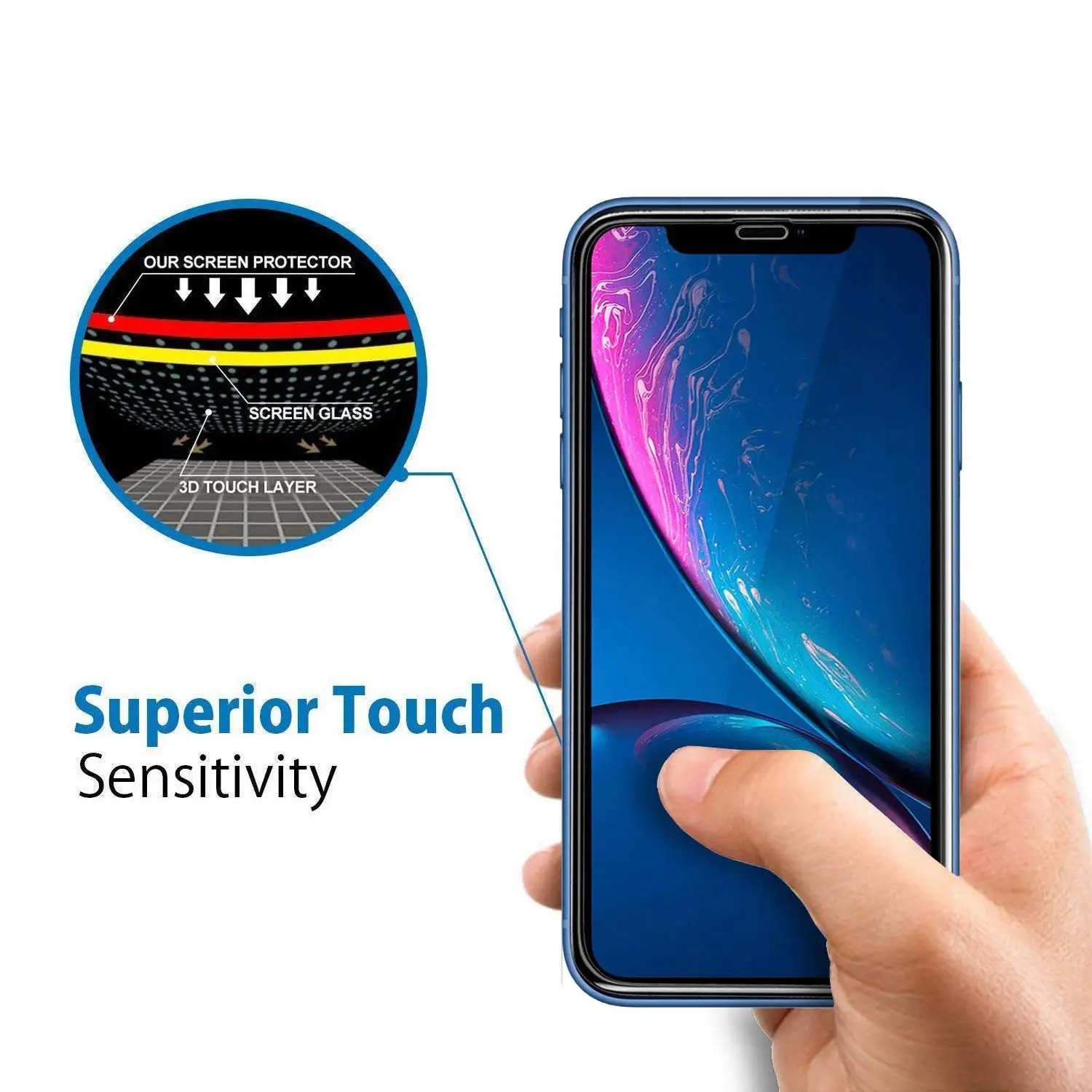 X XS закаленное стекло для iPhone 9H Полное покрытие экрана Взрывозащищенная защитная