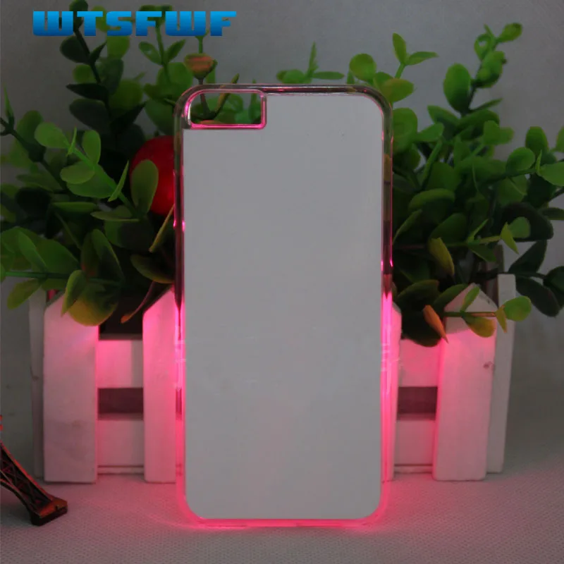 Wtsfwf DIY 2D Sublimation hard PC LED flashing Blank Case for iphone 6