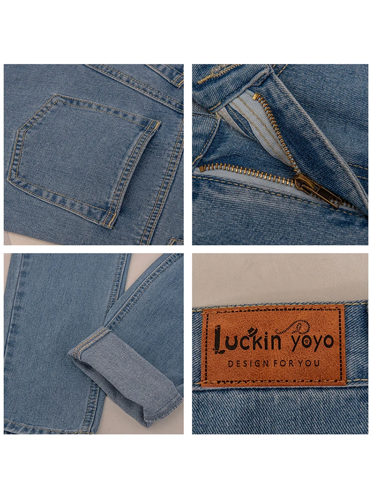 luckinyoyo jean woman mom jeans pants boyfriend jeans for women with high waist push up large size ladies jeans denim 5xl 2019