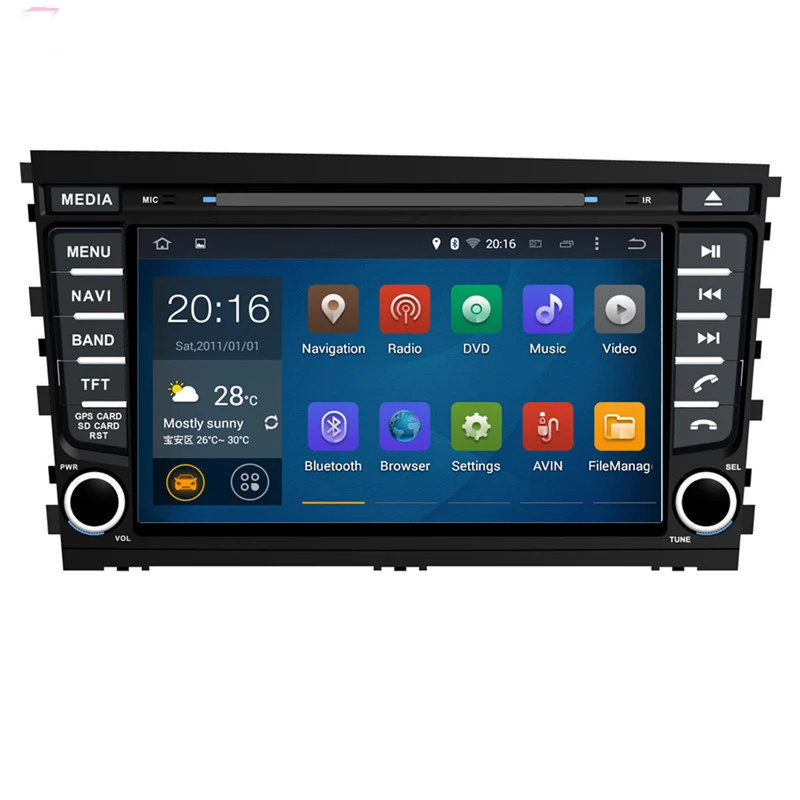 Best 8 inch Android 9.0 Car DVD Player GPS for HYUNDAI MISTRA 2013-  octa 8 core 4g ROM 64g RAM radio navigation PX6 stereo auto 0