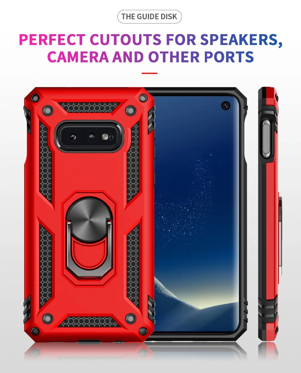 Case For Samsung S10e S10 Plus Cover Hybrid Shockproof Armor Magnetic Finger Stand Case For Samsung S8 S9 Plus Note8 Note9 Cover (15)