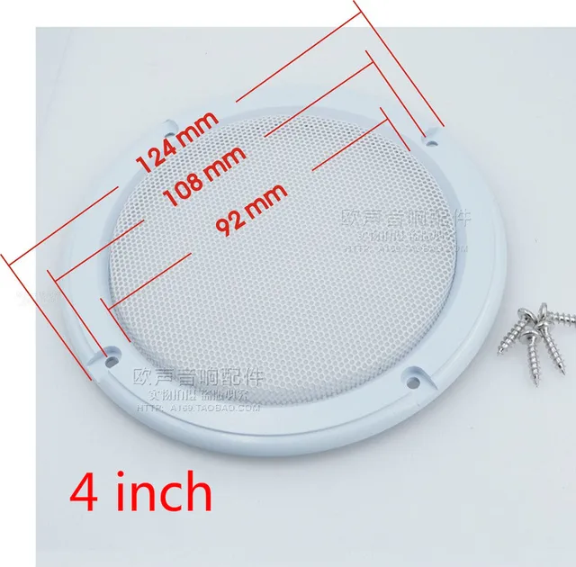 Ghxamp 4 Inch 6 5 Inch Speaker Cover White Grill Mesh Protective