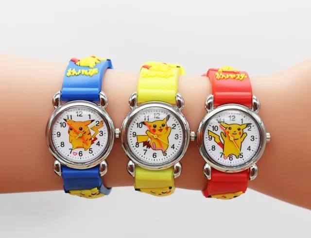 Pikachu 3D Cartoon Children Waterproof Boys Kids Quartz Wristwatches Student Wat Pikachu 3D Cartoon Children Waterproof Boys Kids Quartz Wristwatches Student Wat