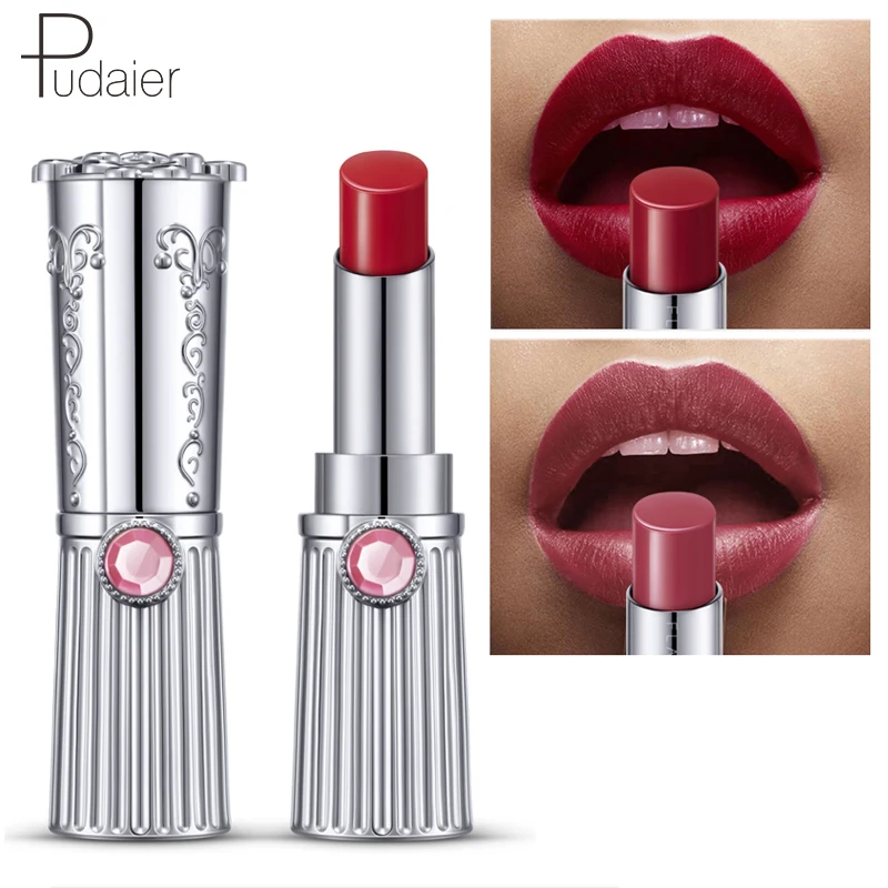 

Matte Lipstick Waterproof Ruby Rose Lips Makeup Velvet Nude Lipstick Long Lasting Moisturizer Red Rouge a levre Matt Lip Stick