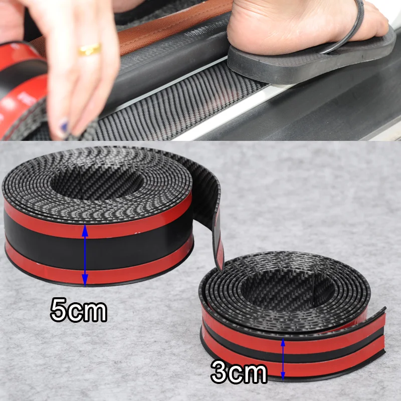 DIY декоративные ленты для бампера из углеродного волокна клейкие защиты дверного