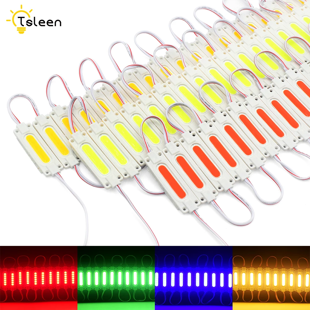 

TSLEEN 20Pcs COB LED Module 2W Per Module COB Advertising Light Waterproof Led Sign Backlights With 2A Adapter US/EU/AU/UK Plug