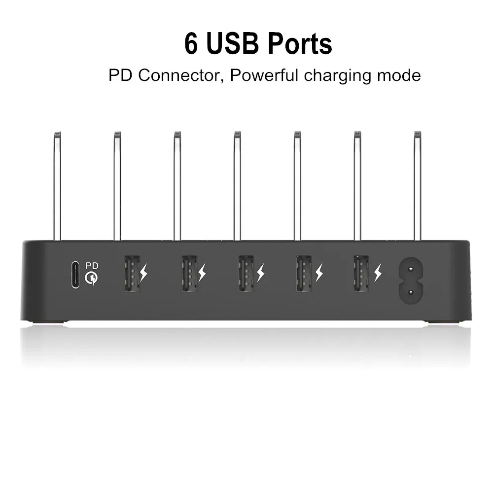 USB Type-C ũž  6 Ʈ 90W USB PD  MacBook Pro iPhone X/8/8 Plus   QC 3.0 for 