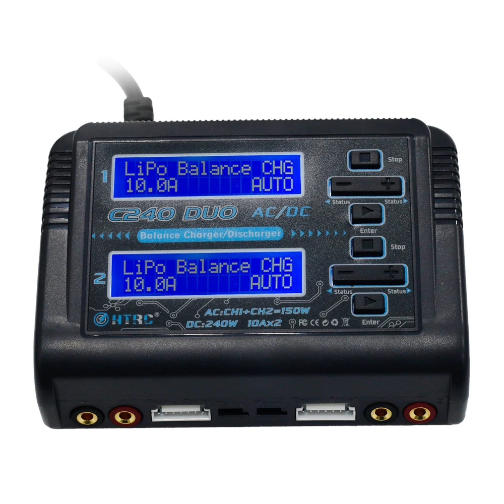 

HTRC C240 Multiunction Lipo Battery Balance Charger Touched Screen Discharger NiCd NiMH LiHV PB Intelligence Batteries Chargers