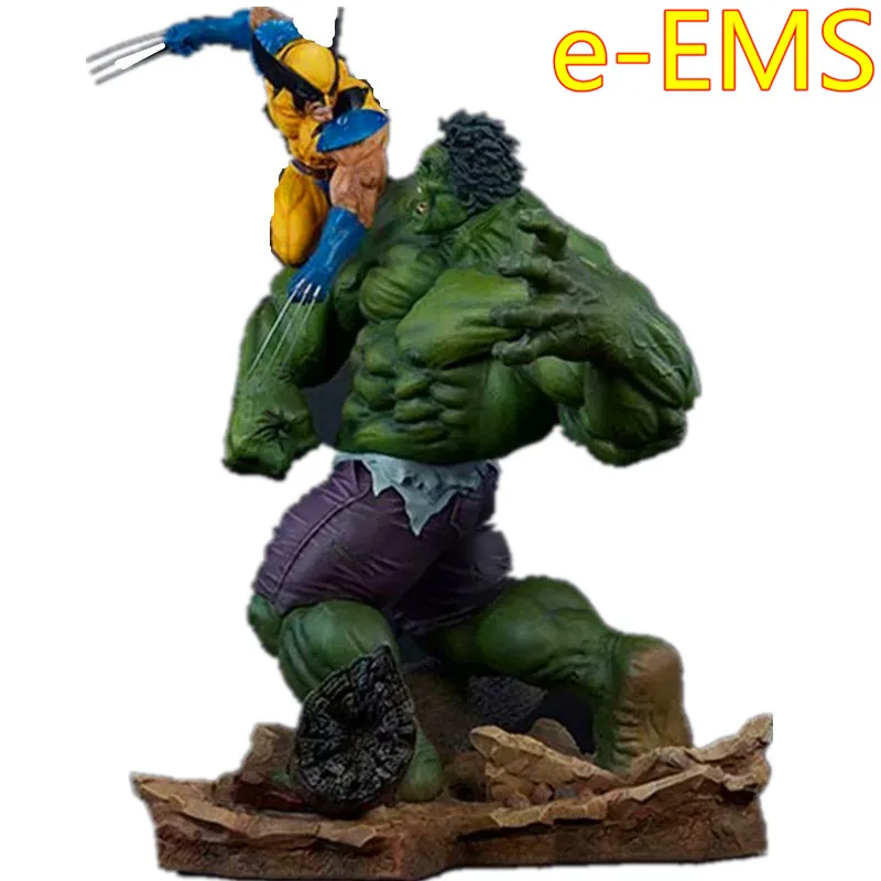 

Anime The Avengers Hulk Vs Wolverine Battle Scene Statue Decoration Action Figure Collection Model Doll G2364