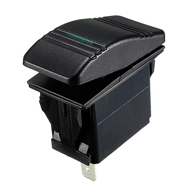 

12V Car Boat Rocker LED Light Illuminated SPST ON-OFF Switch Waterproof Marine Green