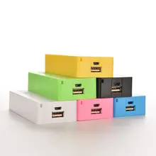 1PC Mobile Phone Pad MP4 Power Bank External Battery Charger Plastic Case Box Colorful 18650 Battery Cover Case Storage Holder