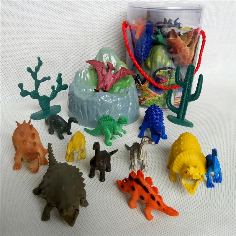 

12 pcs/set HOT static simulation dinosaur toy animal model Collectible Rockery fake tree Model Toy Christmas gift Free shipping