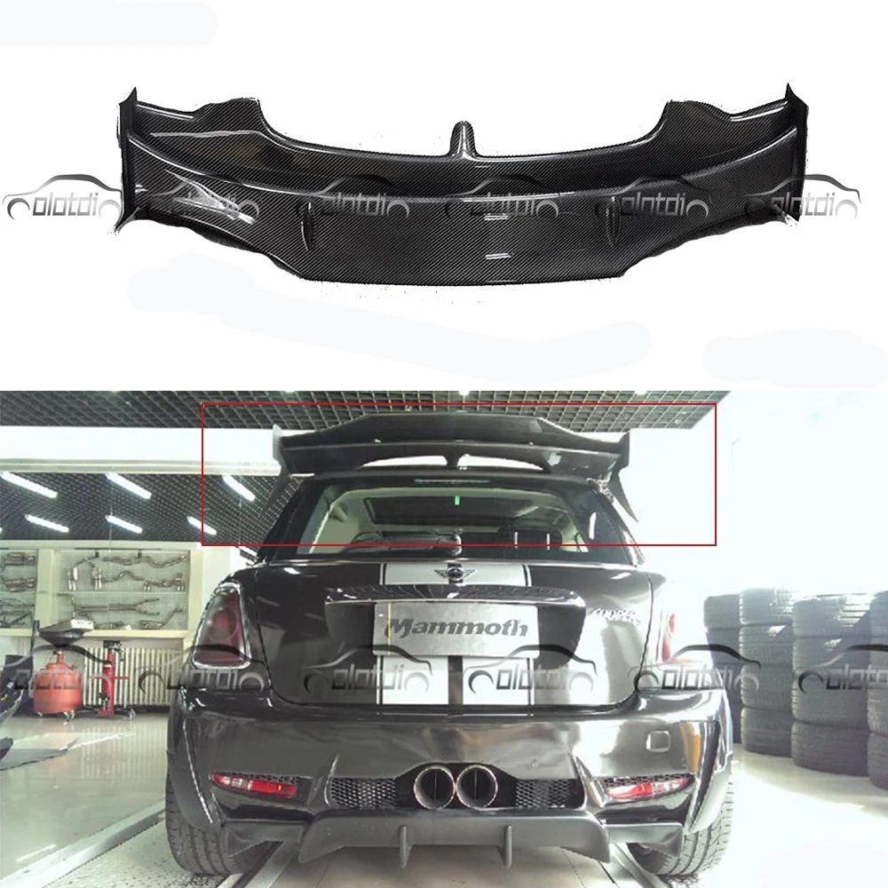 Carbon Fiber AG Style Rear Roof Wing Spoiler Mini Splitter For BMW Mini