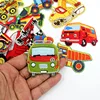 Детские железные нашивки с мультяшными машинками и грузовиками, вышивка одежды, Высококачественные швейные нашивки для детей, Значки для о... ► Фото 3/6