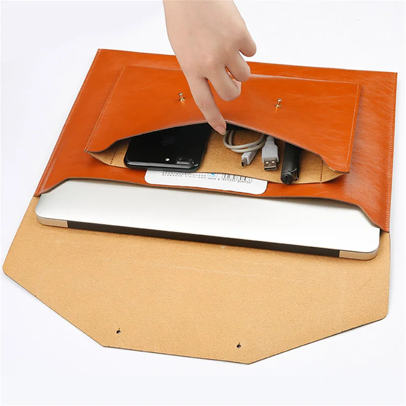 11 13 дюймов Чехол кожаный сумка для ноутбука для MacBook Air 11,6 ''Pro 13,3'' универсальная сумка для ноутбука чехол Портативная сумка