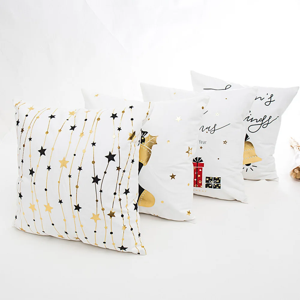 Йориу рождественские украшения для дома подушка с принтом "Снежинка" чехол белые диванные декоративные подушки Рождественский чехол для подушки Рождественский подарок