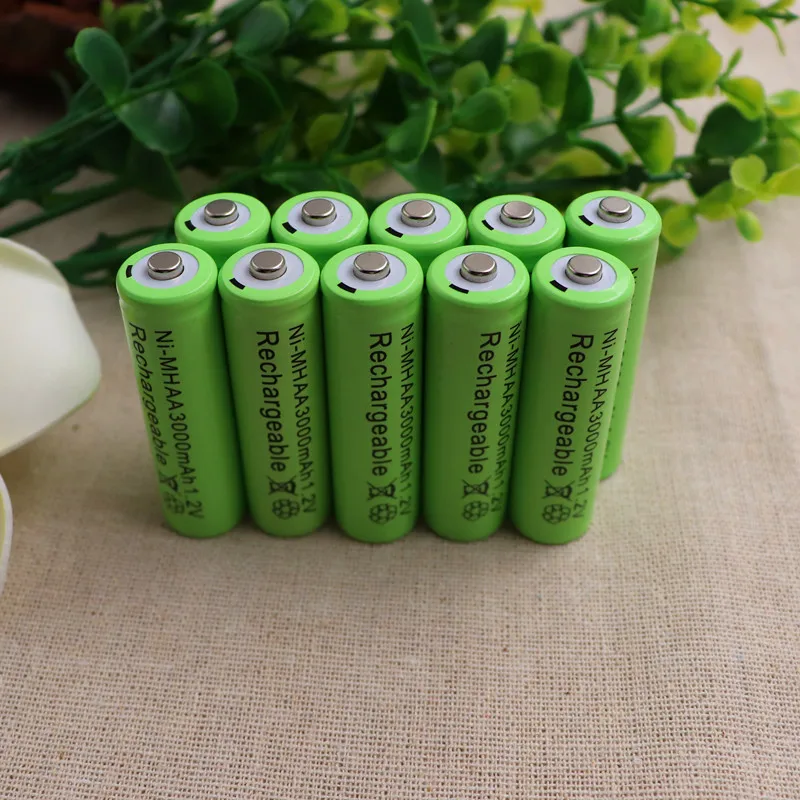 

AA battery 3000mAh rechargeable battery Ni MH 1.2 volt 2A suitable for alarm clock computer toys and so on