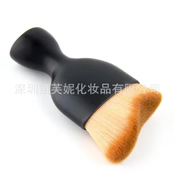 

Contour Foundation Brush S Shape Cream Makeup Brushes Loose Powder Brush Make Up Brushes With Protect Lid/by DHL 200 pcs