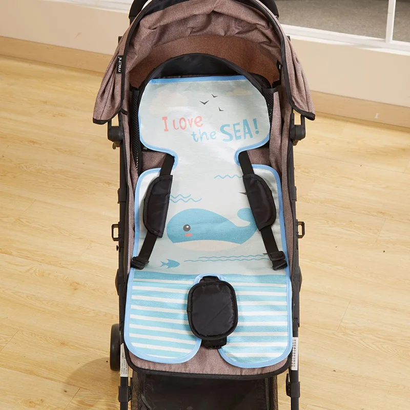 

2019 Baby Kid Summer Cartoon Pattern Sleeping Mat Breathable Stroller Seat Mat Cool Liner Cushion New