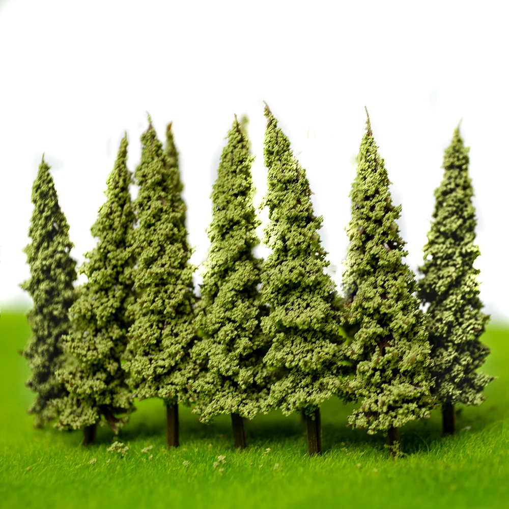 6,5 см зеленый цвет Макет железной дороги архитектурная модель изготовление материалов масштаб Пластиковые модели дерева