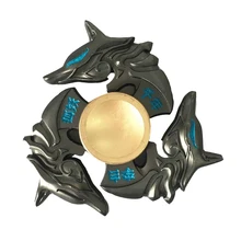 Ручной Спиннер металлические профессиональные Спиннер genji тройной Спиннер при СДВГ крутой Спиннер