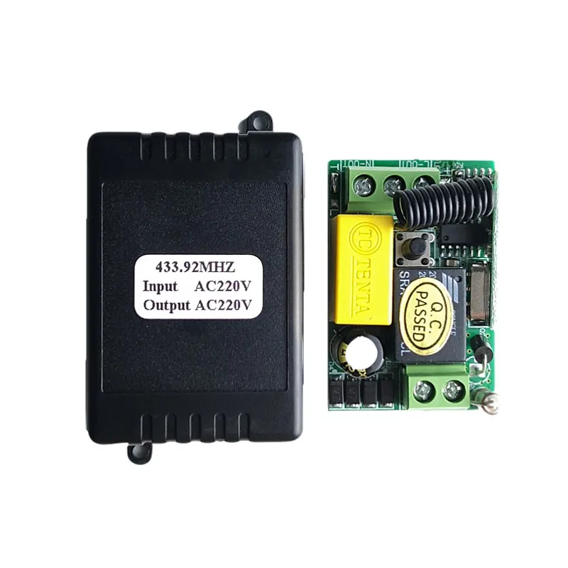  433 315 Mhz AC 220V 1 CH Remote Control Switch Receiver Wireless RF ON OFF Transmitter For Hall Bed - 33017973038
