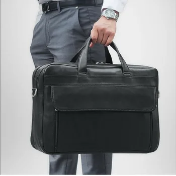 

J.M.D New Business Handbag First Layer Leather Nappa Leather Large Briefcase Handbag 7383