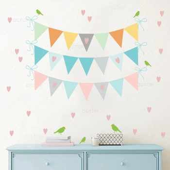 

Multicolor flaps Wall decal for kid nursery bedroom vinyl wall sticker removable waterproof wallpaper wall art mural home decor