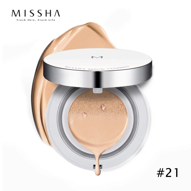 

MISSHA #21 Magic Cushion Natural Beige Cushion Whitening Immaculate Silver edge air BB cream CC Foundation Makeup Sunscreen