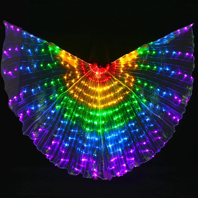 

Stage Performance Props Women Dance Accessory DJ LED Dance Wings Light Up Wing Costume LED Dance Wings Rainbow Colors