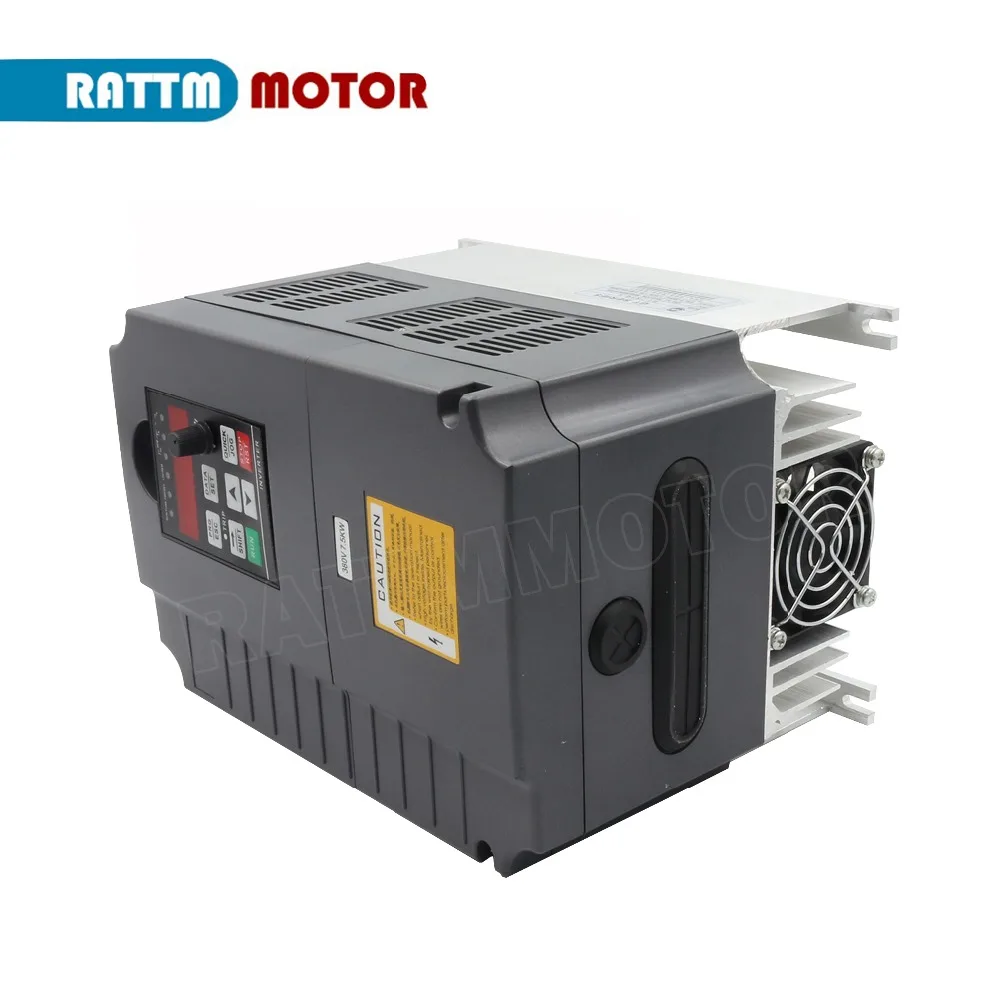 7.5KW 380VAC Inverter VFD Variable Frequency 3HP Input 3HP Output 17A 400Hz CNC Spindle motor speed control