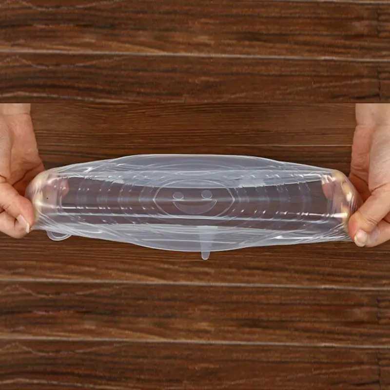 6x Silicone Storage Covers, 6-Pack of Various Sizes Silicone Stretch Lids for Bowl, Can, Jar and so on