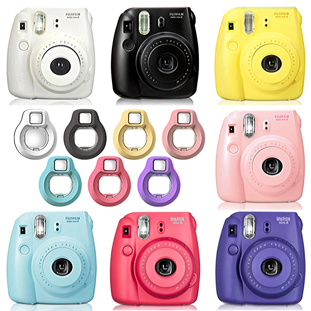 Fuji Fujifilm Instax Mini 8 Instant Camera Zwart Wit Roze Blauw Raspberry Druif Close Up Lens Selfies Spiegel Mini Pennants Mini Usb Desk Fanmini Cucumber Aliexpress
