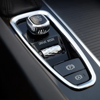 

Center Console Car Armrest Gear Stall Brakehand Frame Decoration Cover Trim Chrome Abs For Volvo Xc90 S90 V90 2016-18