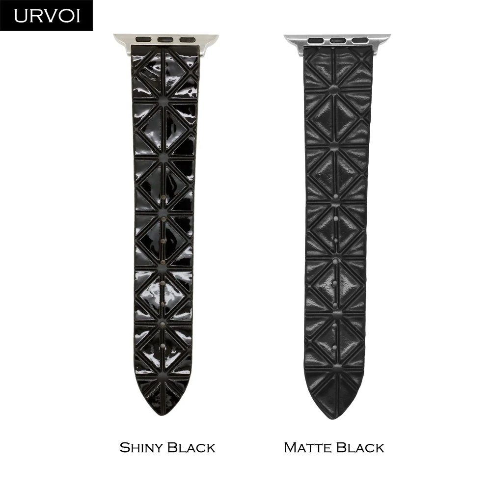 URVOI ремешок для apple watch series 5 4 3 2 1 iwatch из искусственной кожи с геометрическим узором