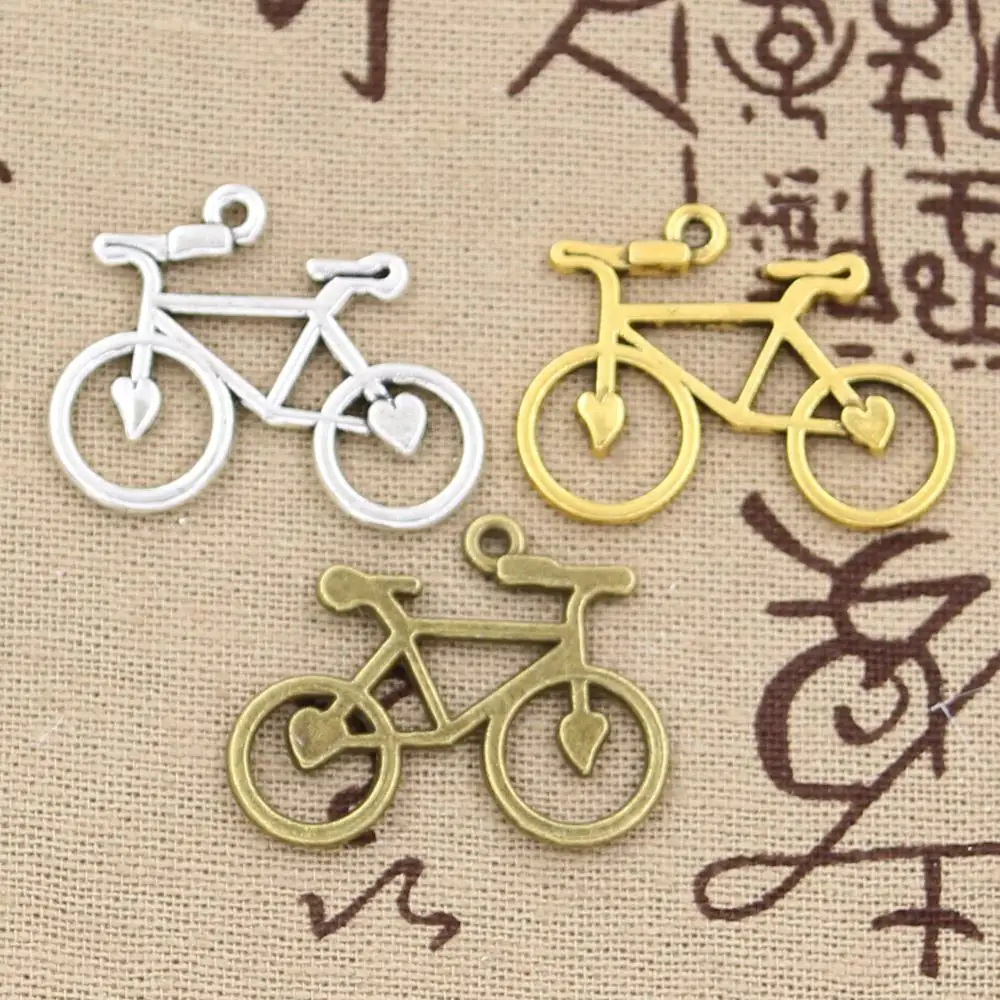 

5pcs Charms bike bicycle 31x24mm Antique charms,pendant fit,Vintage Tibetan Silver Bronze gold,DIY bracelet necklace