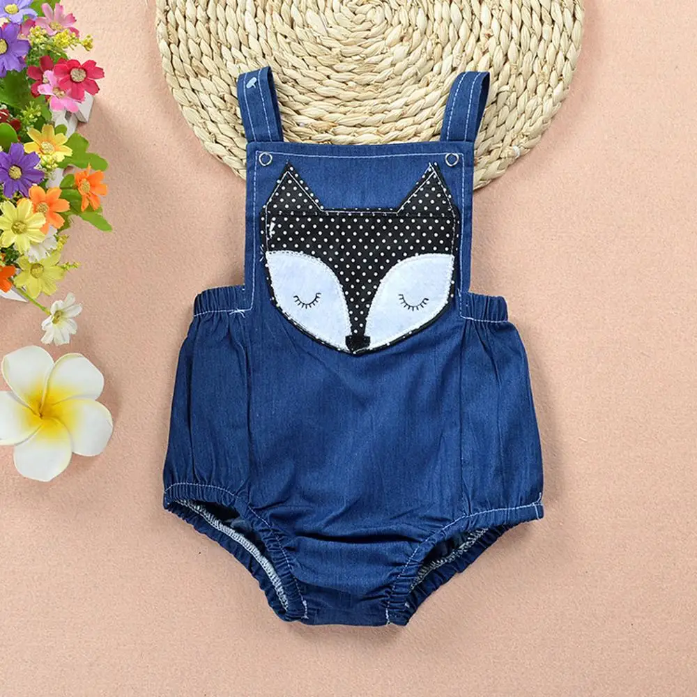 

Toddler Kid Baby Girls Boys Clothes Jumpsuite Sleeveless Cartoon Printed Romper Outfits