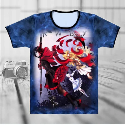 A Возвращаюсь футболка для подростков с рисунком с принтом RWBY Вайс Шнее myrtenaster Футболки для девочек Топ - Цвет: A