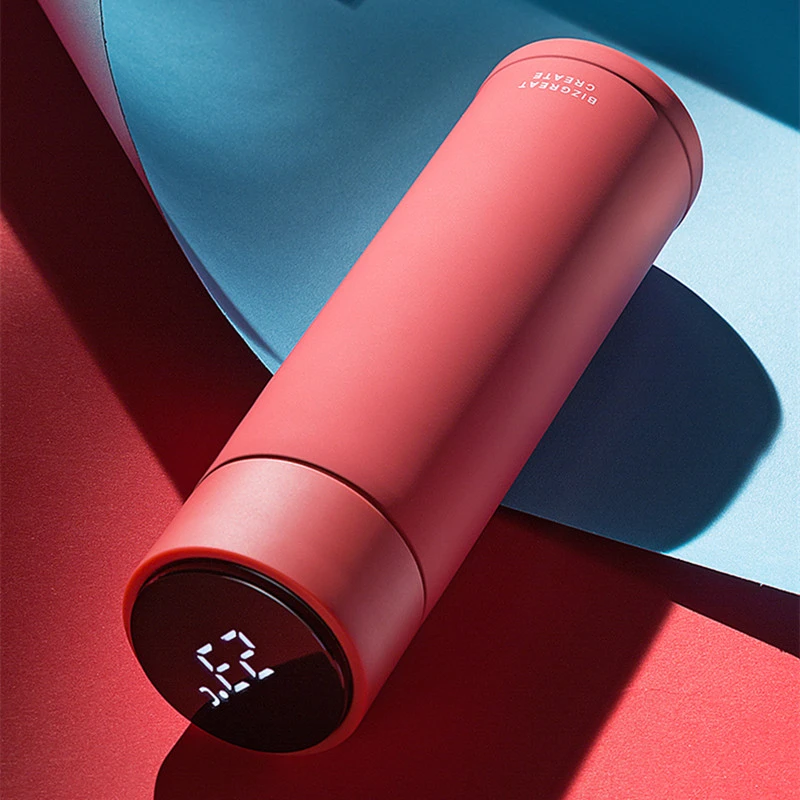 Ceny Termos termosy wyświetlacz temperatury butelka wody ze stali nierdzewnej kubek podróżny do kawy kubek do herbaty, mleka Thermocup 300ml 11oz