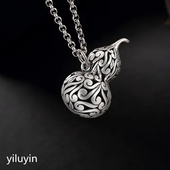 

KJJEAXCMY S990 cut - out lace open rich and pure silver Thai silver antique sweater pendant